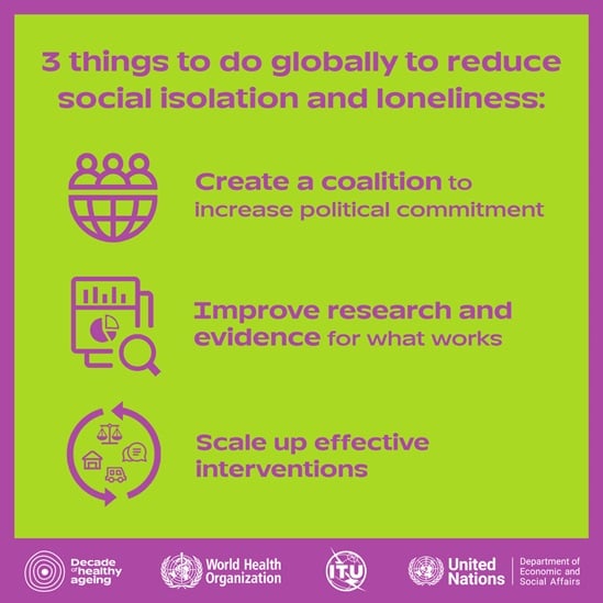 3 things to do globally to reduce social isolation and loneliness