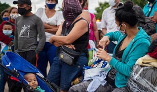 Photo of migrants from Venezuela and Central America