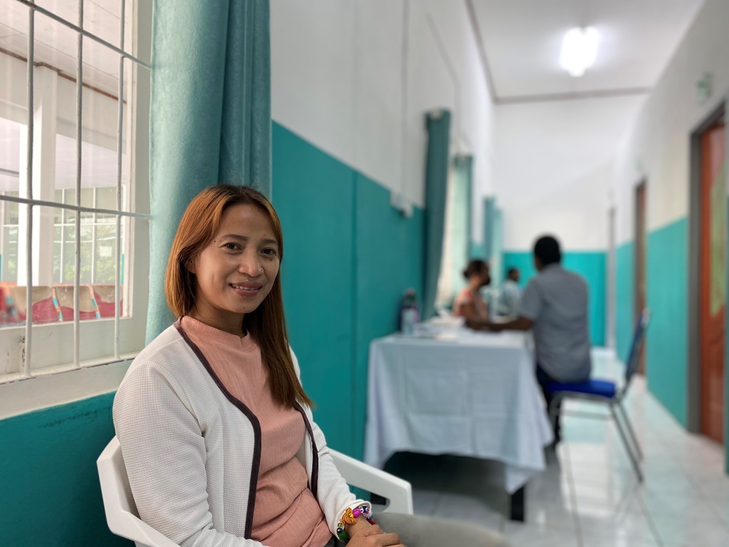 Ann Liza Gabat (41) at the Hospital Nacional Guido Valadares