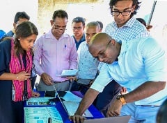 Mobile diagnostic van, a TB lab on wheels, supported by WHO and the Global Fund, handed over to Ministry of Health, Timor-Leste.
